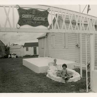 A child playing outside at Shorty's Electric