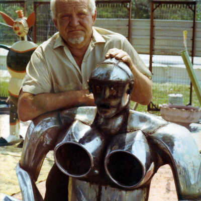 Stanley Papio at his Folk Art Museum