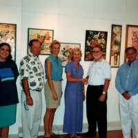 Exhibit of flower tiles
