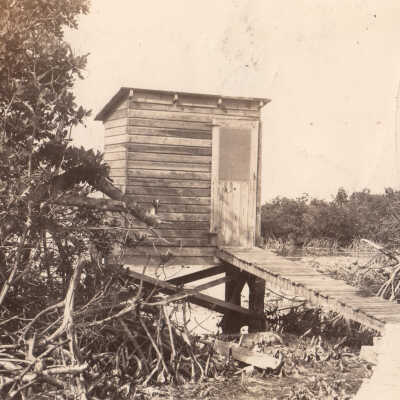 Outhouse for Overseas Highway Construction Workers