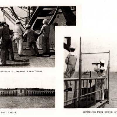 Fort Taylor and sailors on the "Puritan": Copyright: © Key West Art & Historical Society; Origformat: Print-Photographic