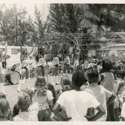 Unknown girls cheering at some sort of party