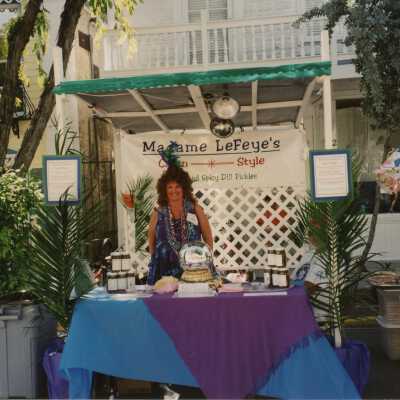A vendor at the FF street fair.