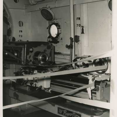 An unknown machine inside of a ship