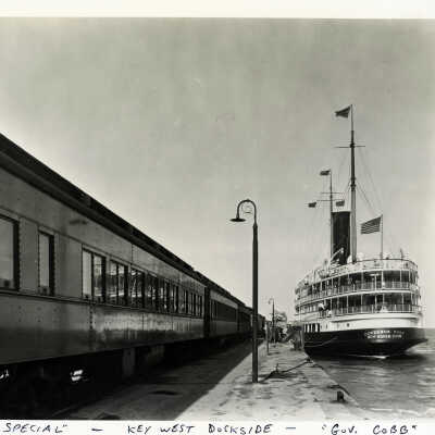 Florida East Coast Railway Train and Steamship in Key West