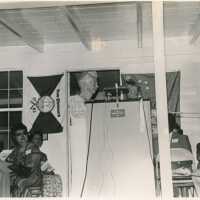 An unknown group of people at a meeting