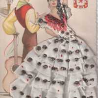 Spanish Woman and Man Dancing