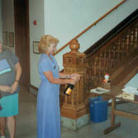 Claudia Pennington and Gerri Sidoti at the Custom House