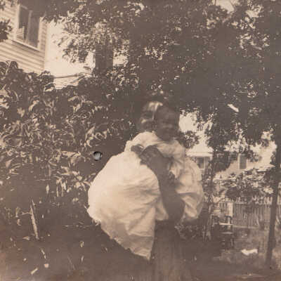 Unknown man and baby