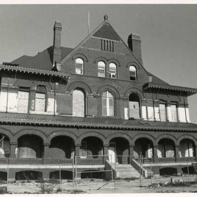 The exterior of the back.