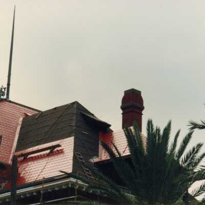 The exterior of the third floor.