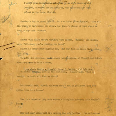 Manuscript Page 'The Sea Dog'