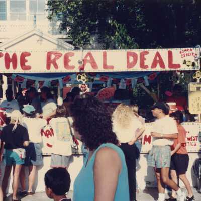 A booth at the FF street fair.