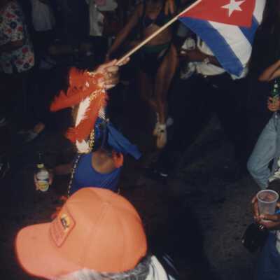 Unknown people walking on the street.
