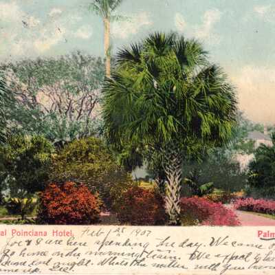 Walk at Royal Poinciana Hotel, Palm Beach, Fla.