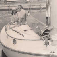 Couple on a sailboat