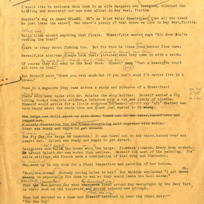 Manuscript Page 'The Sea Dog'