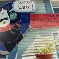 A hotel decorated for Fantasy Fest.