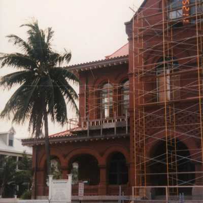 The exterior of the front.