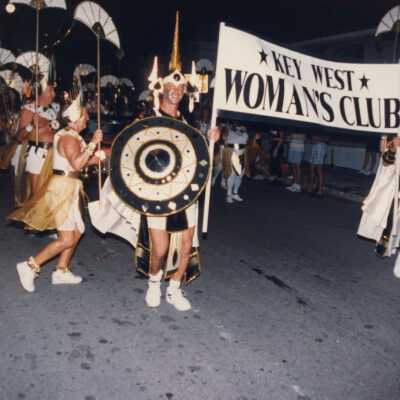 Key West Woman's club walking in the parade.