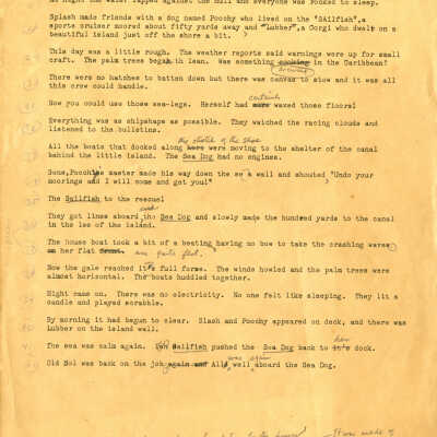 Manuscript Page 'The Sea Dog'