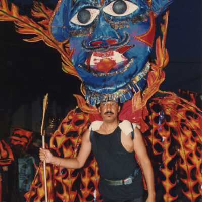 An unknown man dressed up.