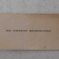 Ernest Hemingway Business Card