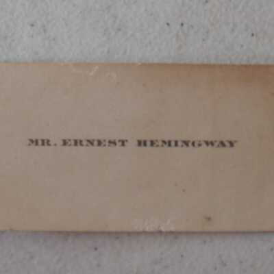 Ernest Hemingway Business Card