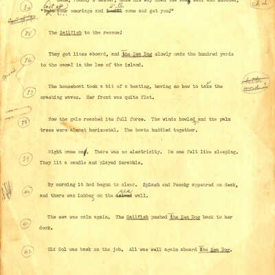 Manuscript Page 'The Sea Dog'
