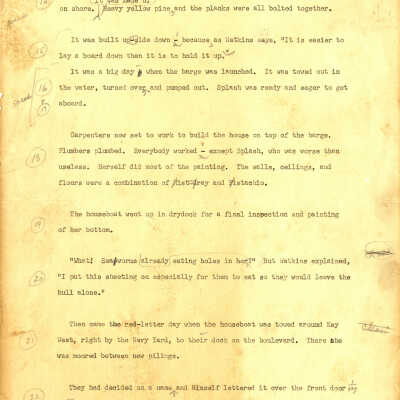 Manuscript Page 'The Sea Dog'