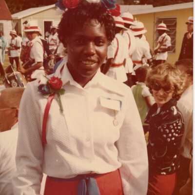 Unknown woman at a ceremony