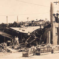 Hurricane damage at the Crate Factory