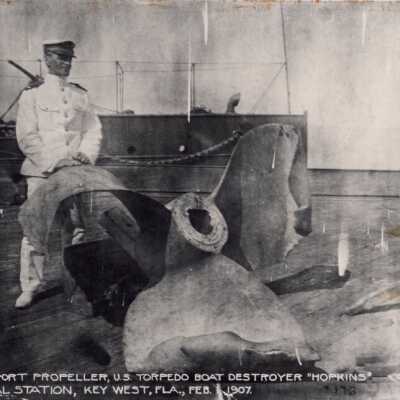 Broken Port Propeller from the U.S.S. Hopkins: Copyright: © Key West Art & Historical Society; Origformat: Print-Photographic