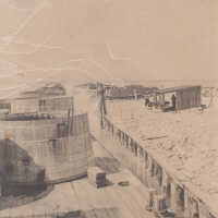 A railroad construction scene