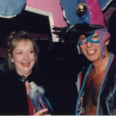 Unknown people dressed up.