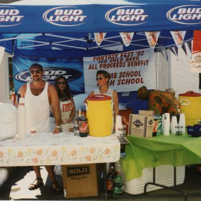 A vendor at the FF street fair.