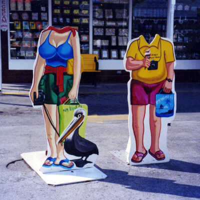 Tourist Cutouts at Conch Train Office