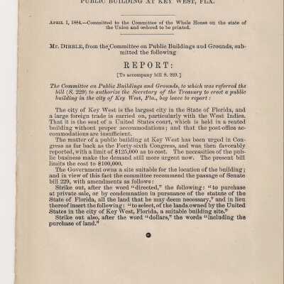 Committee on Public Buildings and Grounds Report