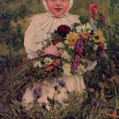 Girl with flowers