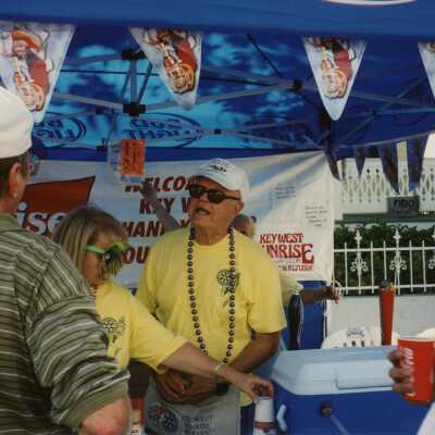 A vendor at the FF street fair.