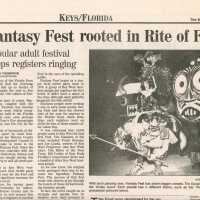 An article in the Key West Citizen that reads Fantasy Fest rooted in Rite of Fall.