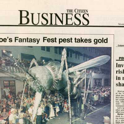An article in the South Beach Antenna newspaper advertising Fantasy Fest.