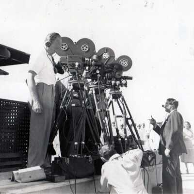 Cameramen awaiting President Roosevelt: Copyright: © Key West Art & Historical Society; Origformat: Print-Photographic