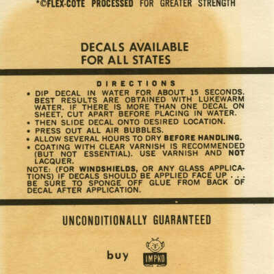 Key West Scuba Diver Travel Decal Instructions