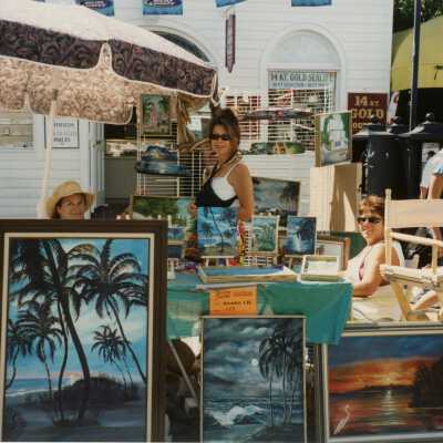 A vendor at the FF street fair.