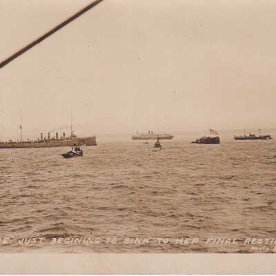 The "MAINE" Just Beginning to Sink to Her Final Resting Place