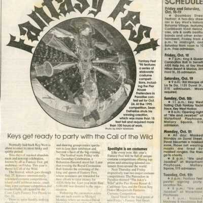 An article in the Keynoter about Fantasy Fest that reads Keys get ready to