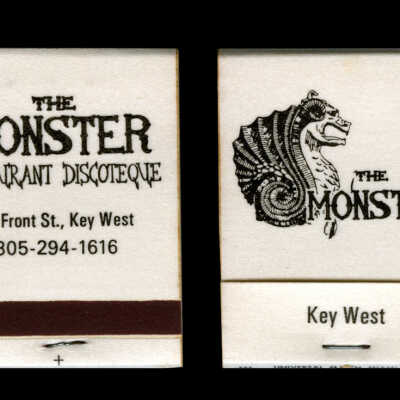 The Monster Restaurant and Discoteque Matchbook