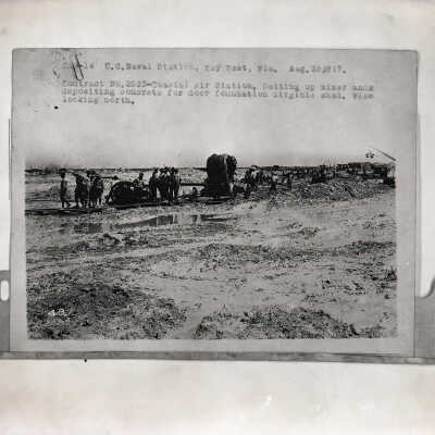 Preparing Foundation for Dirigible Shed at Naval Air Station Key West