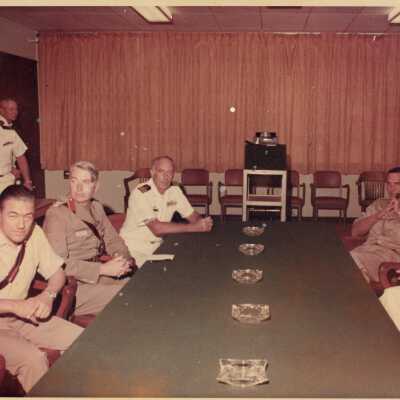 U.S. Navy in a meeting